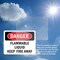 Signmission Flammable Liquid Keep Fire Away Danger Sign, Vinyl Decal, 10in W x 7in L, 2PK OS-2PACK-DS-D-710-L-2347 - alternate 2